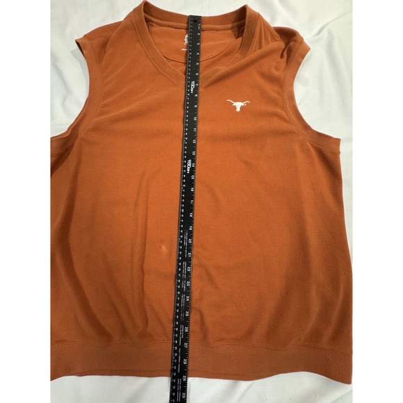 Texas Longhorns Vest Orange Campus Drive Stitched Logo 100% Cotton Men's 2XL - Picture 6 of 7
